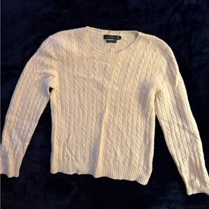 Ralph Lauren Cream Cable Knit Sweater